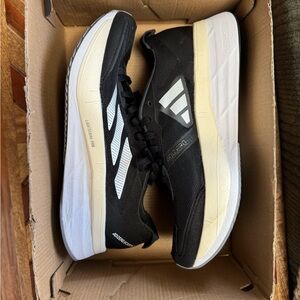 Adidas Black and White Adizero Boston 11 Running Shoes